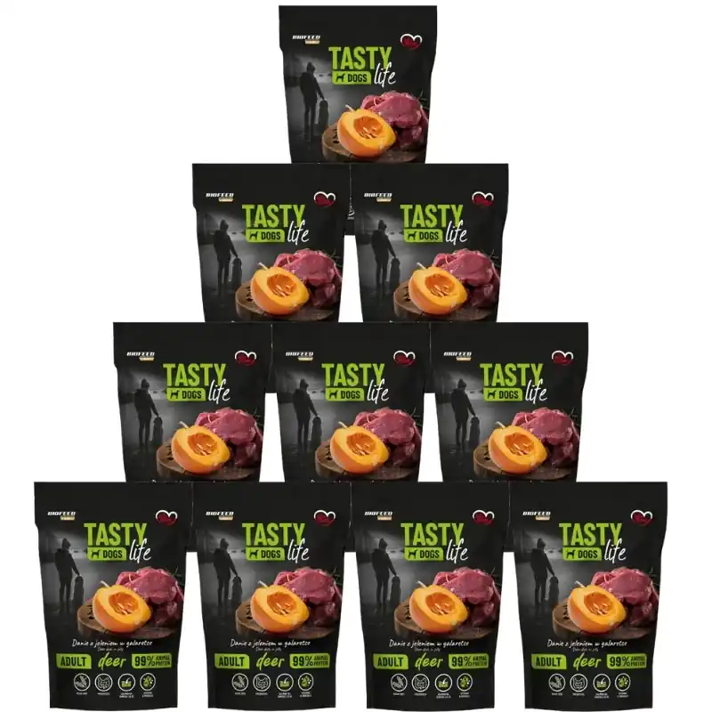 Tasty Dogs Life szarvas zselés tál 10x500g Legkelendőbb