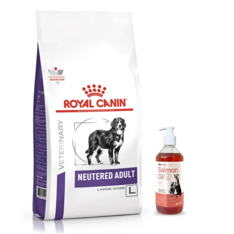 ROYAL CANIN Ivartalanított felnőtt nagytestű kutya 12kg + LAB V lazacolaj kutyáknak és macskáknak 500ml Prémium