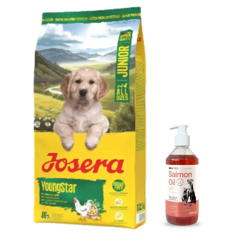 JOSERA YoungStar - Gabonamentes 12.5kg + LAB V lazacolaj kutyáknak és macskáknak 500ml Outlet