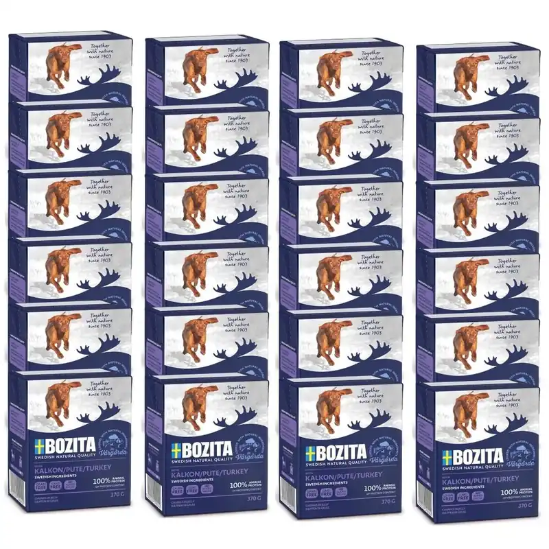 Szezonális akció BOZITA kutya pulyka zselé 24x370g