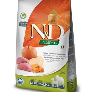 Szezonális akció Farmina N&D Grain Free Adult Medium & Maxi Boar - Pumpkin - Apple 12kg + Meglepetés A Kutyádnak Ingynes