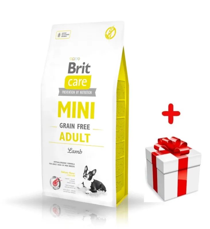 Brit Care Mini Grain Free Adult bárányhússal 2kg + meglepetés a kutyának INGYENES! Gyors szállítás