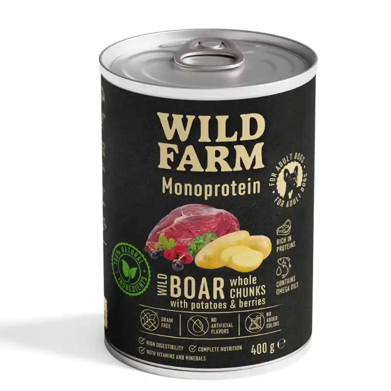 Wild Farm Monoprotein Wild Boar 400g hipoallergén kutyatáp Biztonságos vásárlás