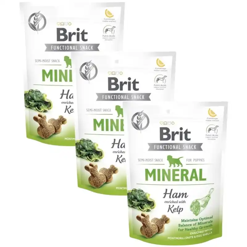 Brit Care Dog Funkcionális Snack ásványi sonka kölyökkutyának 3x150g Kiárusítás