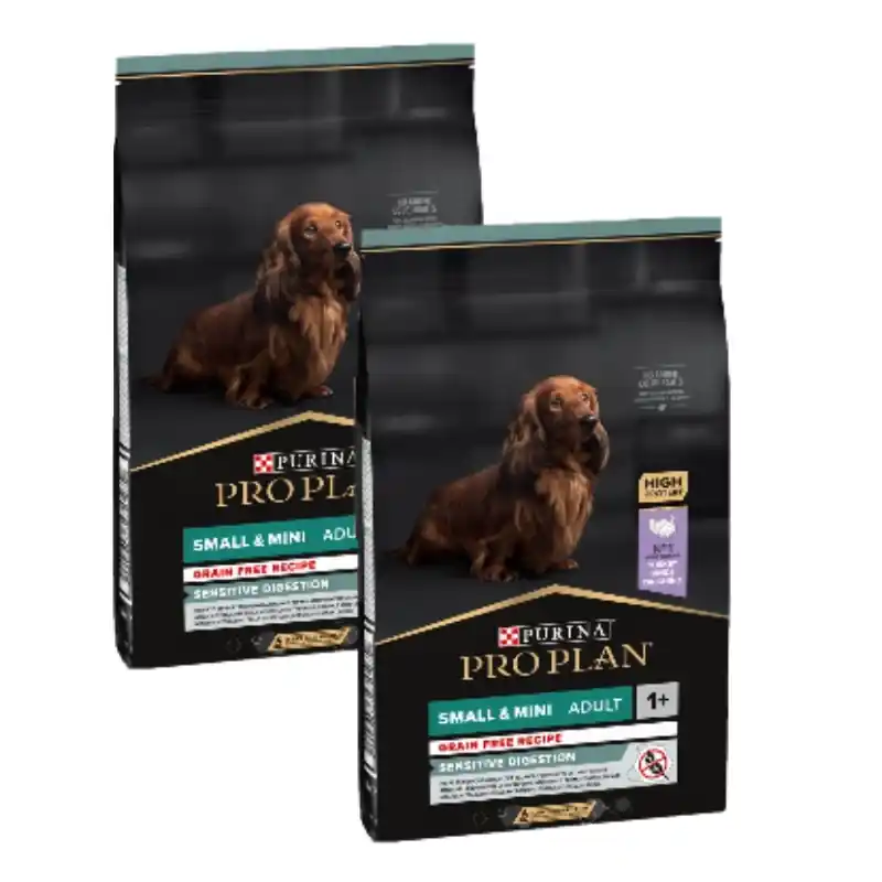PRO PLAN Sensitive Digestion Small & Mini Adult pulykában gazdag, felnőtt kutyatáp 2x7 kg Akciós ár