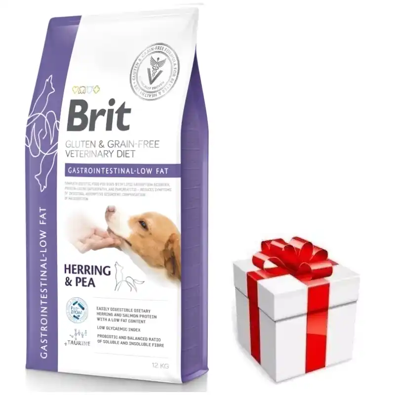 BRIT GF állatorvosi tápok kutyáknak gyomor-bélrendszeri - alacsony zsírtartalmú 12kg + Meglepetés A Kutyádnak Ingynes Szuper ajánlat