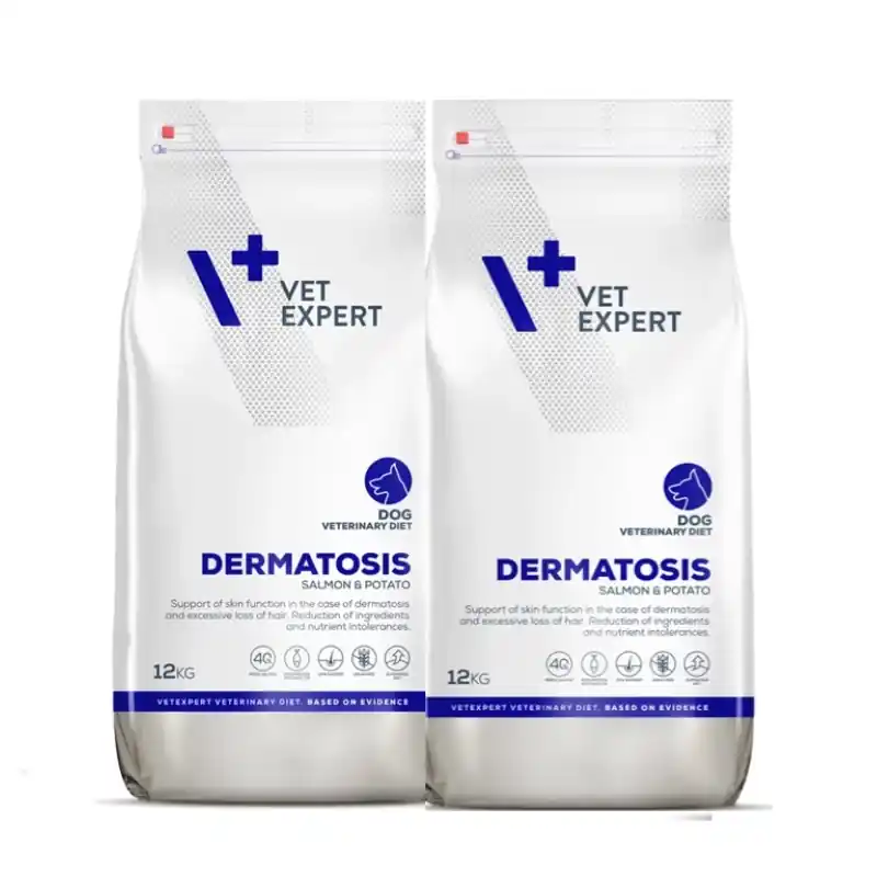 VETEXPERT Veterinary Diet Dog Dermatosis lazac burgonya 2x12kg Csak ma