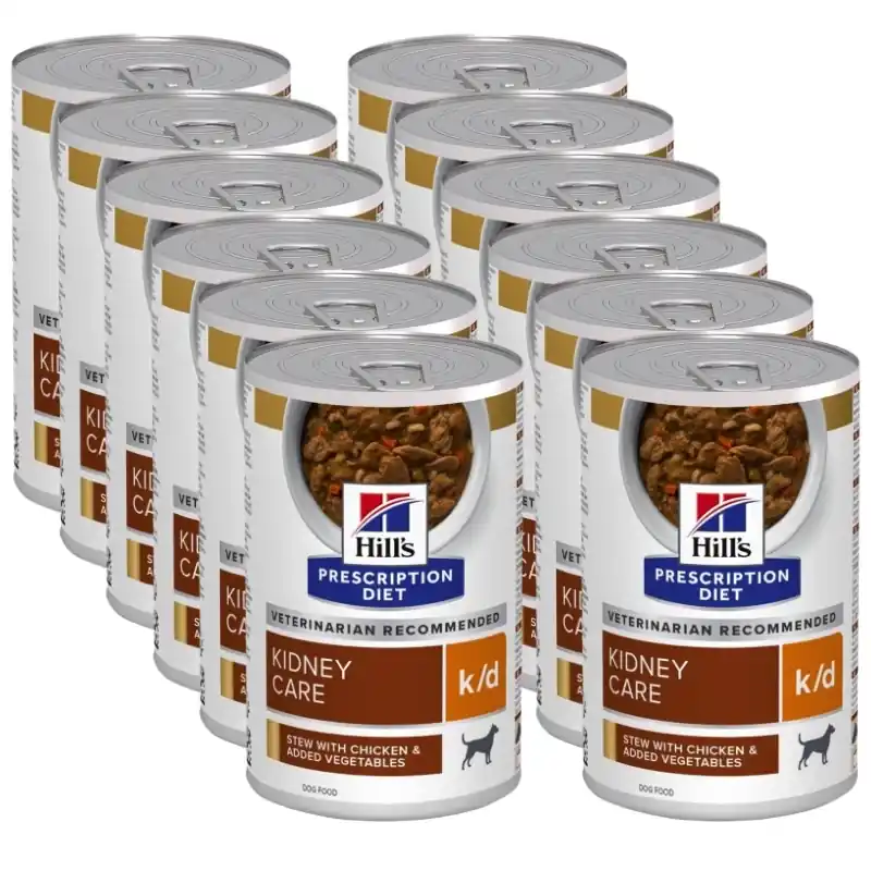 Legnépszerűbb HILL‘S PD Prescription Diet Canine k/d csirke (pörkölt) 12x354g-konzervdobozban