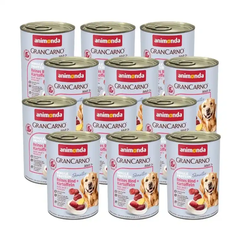 Animonda GranCarno Sensitiv felnőtt kutya marhahús és burgonya 400g Alacsony ár