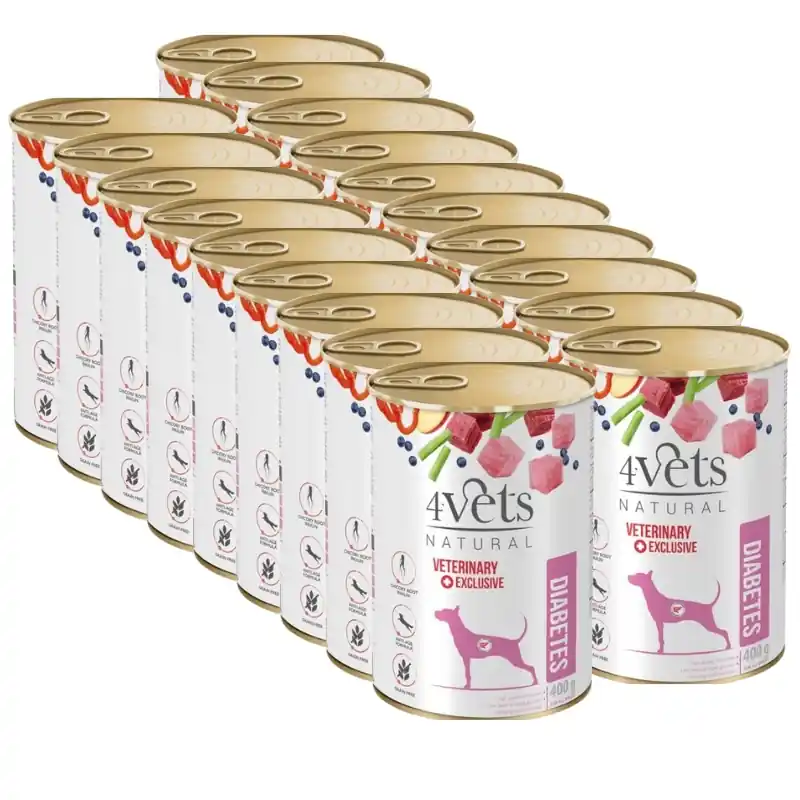 Bestseller 4Vets Kutya cukorbetegség 18x400g
