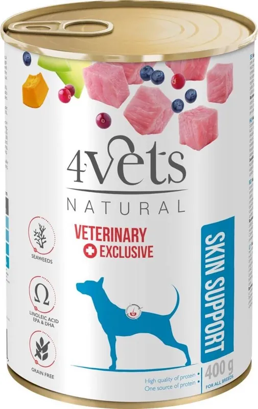 4Vets Kutya bőr táplálék-kiegészítő 400 g Újdonság