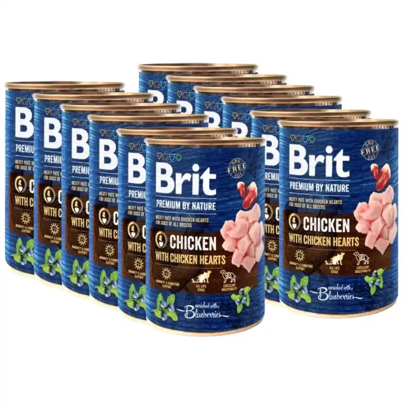 Olcsó Brit Premium By Nature csirke csirkeszívvel 12x400g