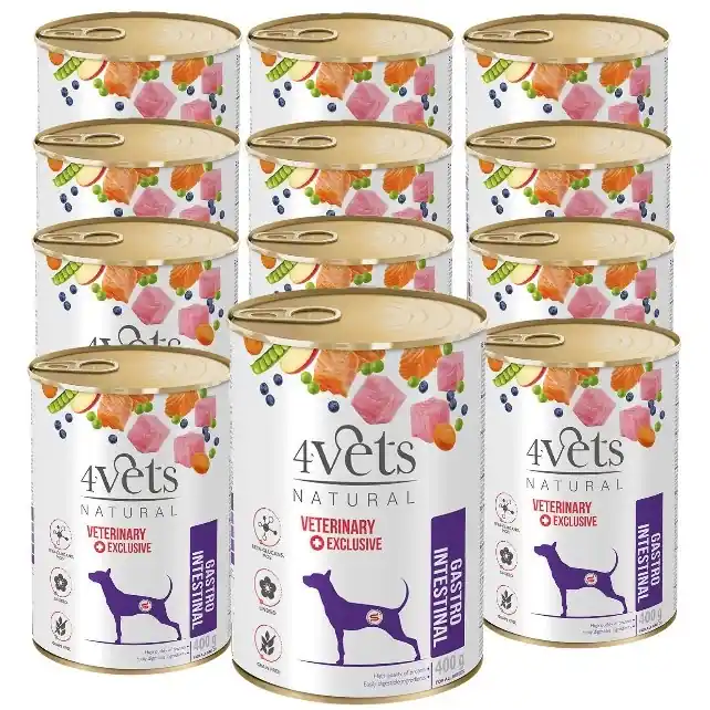 4Vets Gastro Intestinal kutyáknak 12x400g Korlátozott ajánlat