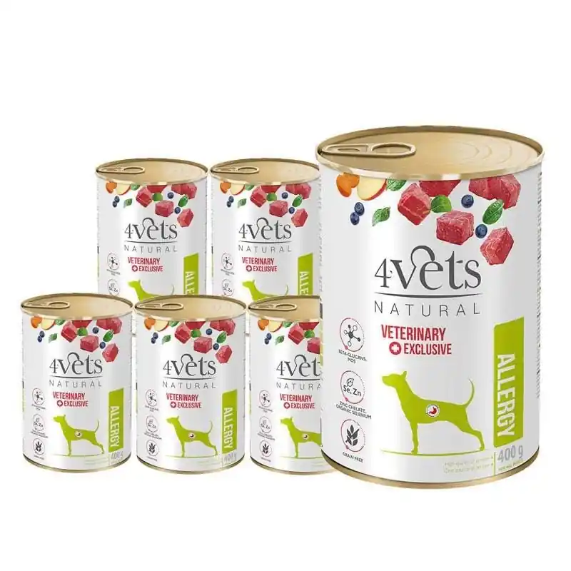 Olcsóbb 4Vets Allergia Kutyáknak 12x400g