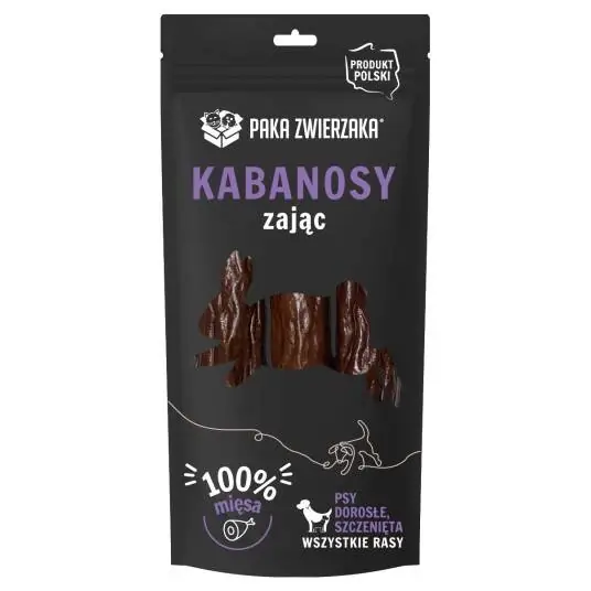 Biztonságos fizetés PAKA ZWIERZAKA- Nyúl Kabanosy 3 db (80g)