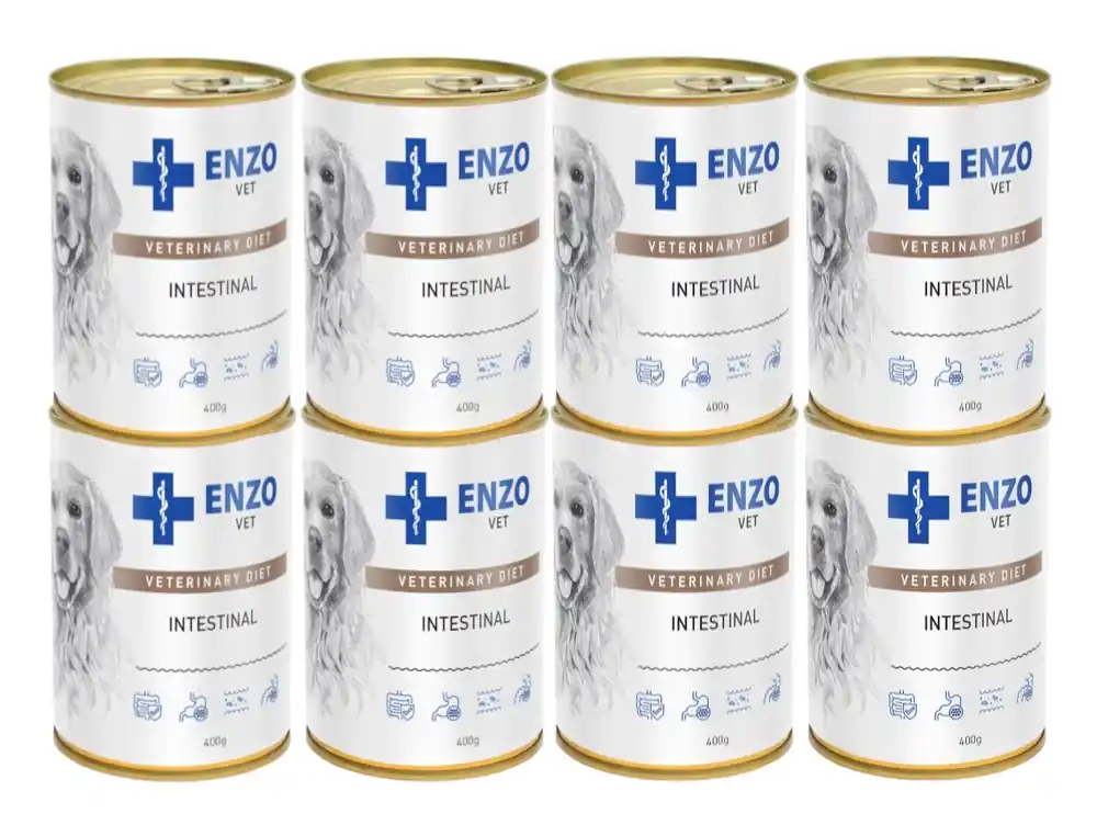 Exkluzív ajánlat ENZO VET Intestinal gyomor-bélrendszeri diéta bárányhússal kutyáknak 8x400g