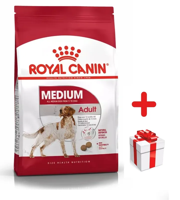 Outlet ROYAL CANIN Medium Adult 15kg + MEGLEPETÉS A KUTYÁDNAK
