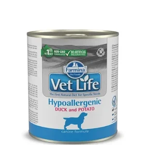Rendeld meg most Farmina Vet Life kutya hipoallergén kacsa és burgonya 12x300g