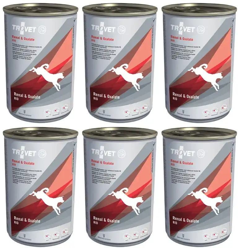 Expressz kézbesítés TROVET RID Renal & Oxalate for Dogs doboz 6x400g