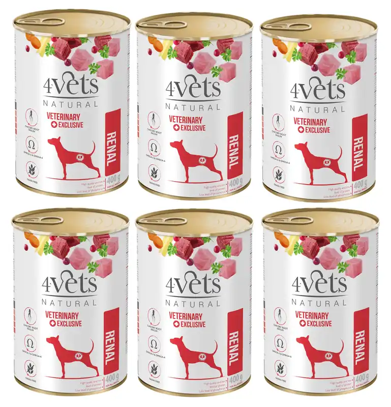 4Vets for dogs Renal 6x400g Akció