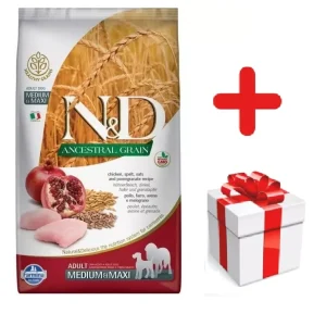 Árengedmény Farmina N&D Ancestral Grain Adult Medium Maxi Chicken & Pomegranate 12kg + MEGLEPETÉS A KUTYÁDNAK
