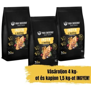 Paka Zwierzaka - Seventh heaven- Málnás pulyka (pulyka és málna) 4kg + 0,5kg INGYEN!!! Legnépszerűbb