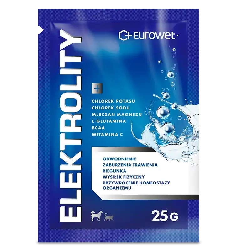 EUROWET Elektrolitok kutyák és macskák számára 25 g Expressz kézbesítés