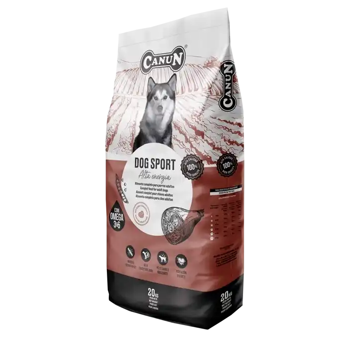 Olcsóbb Canun Dog Sport 20 kg marhahússal – táplálék energikus és sportos kutyáknak (40% hús)