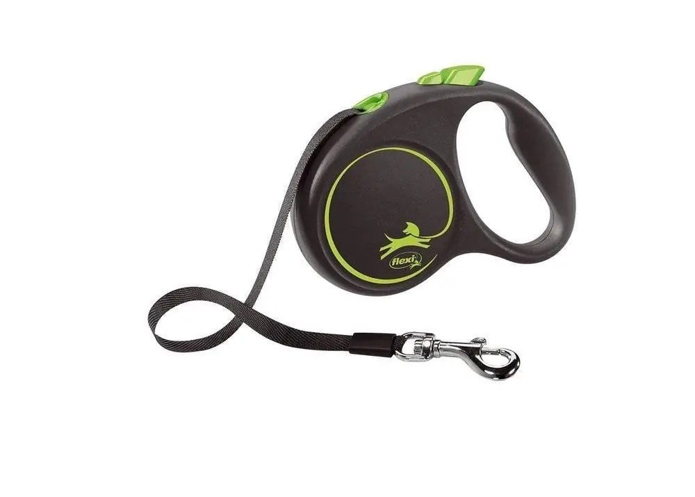 Flexi póráz Fekete Design S heveder 5m 15kg-ig Zöld Bestseller