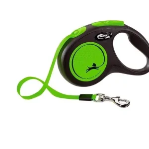 Kedvezmény Flexi Leash New Classic M szíj 5m 25kg-ig zöld neon színű