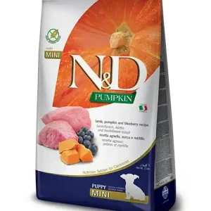 Akciós ár Farmina N&D Pumpkin Grain Free Canine Puppy Mini Lamb & Blueberry 7 kg