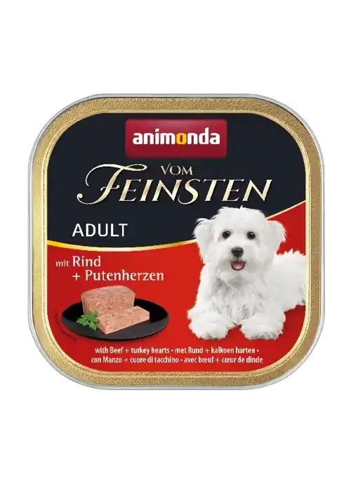 Alacsony ár ANIMONDA Dog Vom Feinsten Adult íz marhahús és pulykaszív 150 g