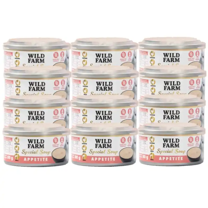 Biztonságos fizetés WILD FARM Special Soup 12x80 g Appetite – ízletes leves – elősegíti a megfelelő folyadékpótlást