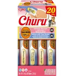 Ajánlat INABA Churu – macskakaják keveréke lazac és lazac-tonhal ízben, 20x14 g