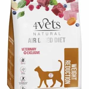 Kihagyhatatlan ajánlat 4Vets Natural Weight Reduction száraz eledel túlsúlyos és elhízott macskáknak 1 kg