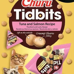 Biztonságos fizetés INABA Cat Churu Tidbits - tonhal és lazac 8x12g