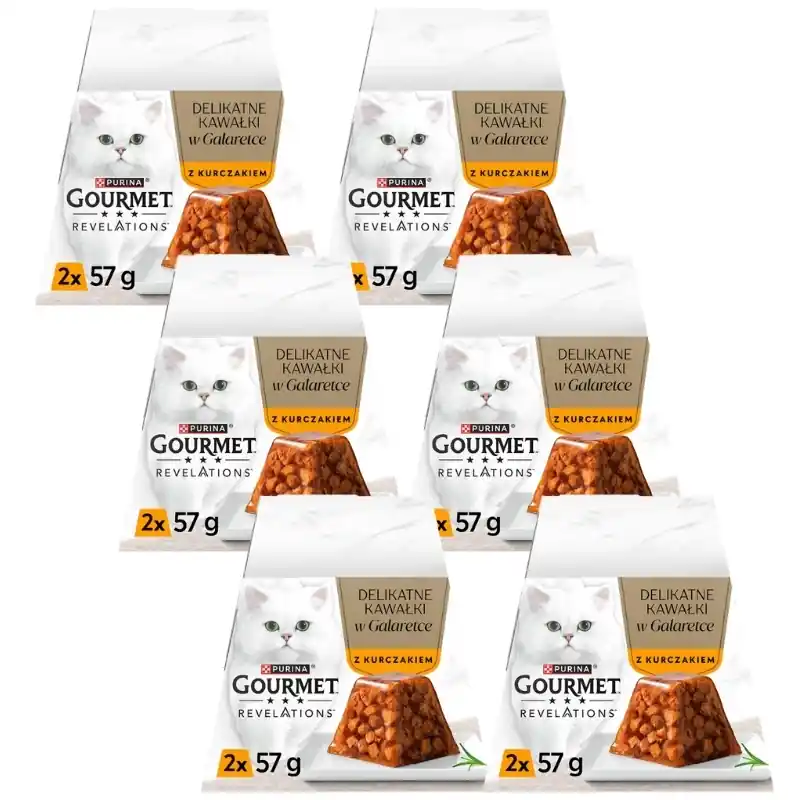 GOURMET Revelations Finom darabok zselében csirkével 6x(2x57g) Exkluzív ajánlat