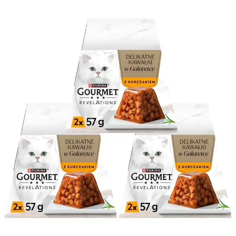 Árcsökkenés GOURMET Revelations Finom darabok zselében csirkével 3x(2x57g)