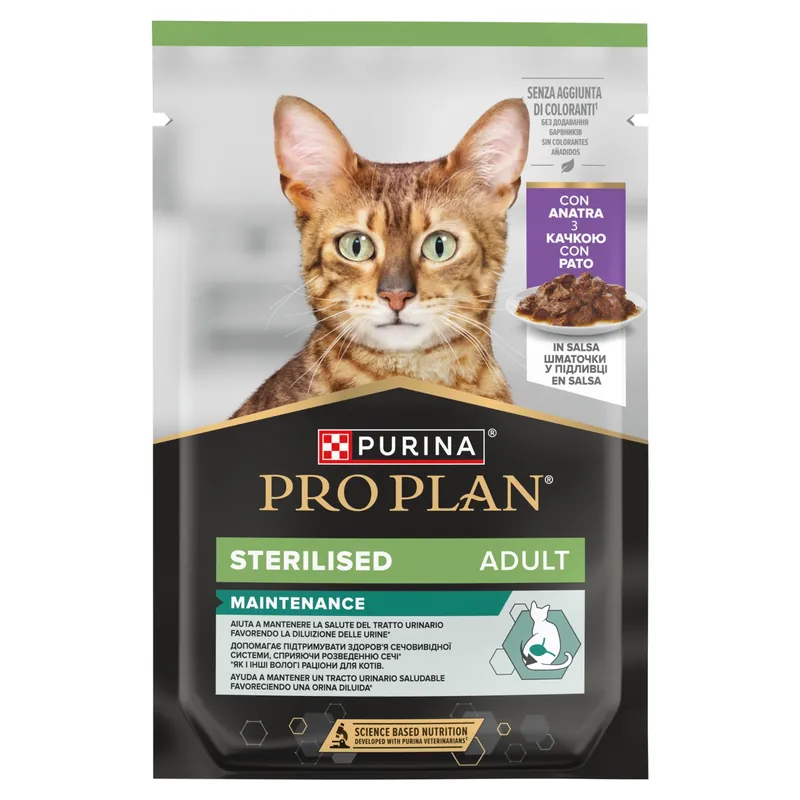 Purina Pro Plan Sterilizált kacsával macskáknak 85g Legkelendőbb