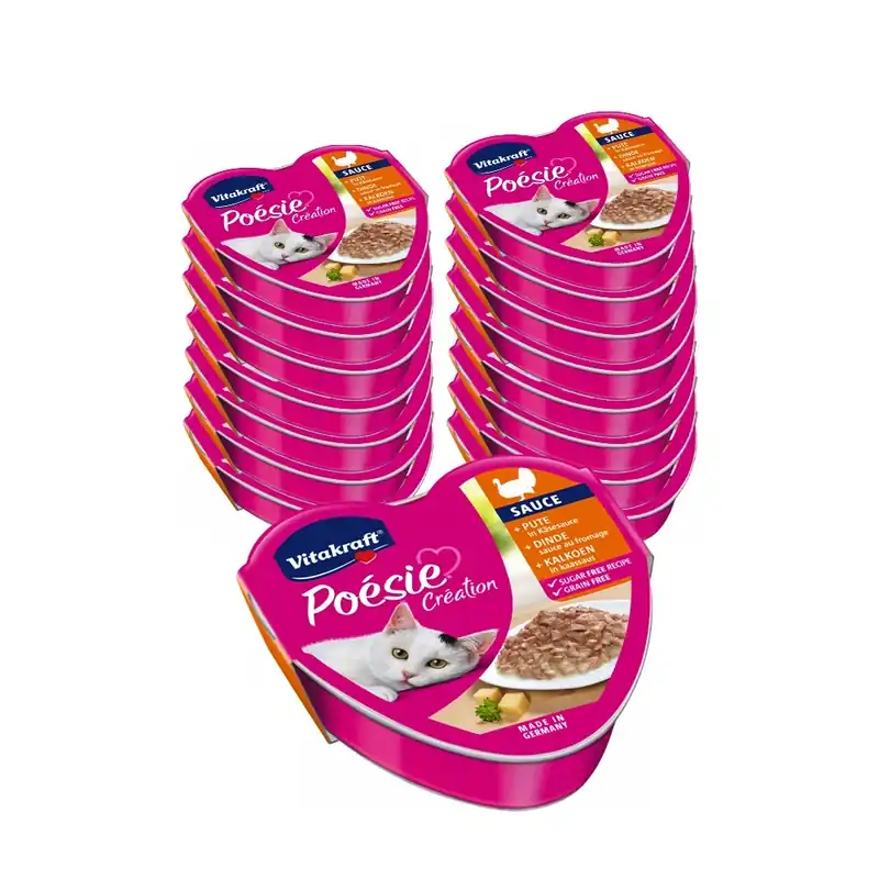 Újdonság Vitakraft Poesie Macskatáp pulykával és sajttal 24x85g