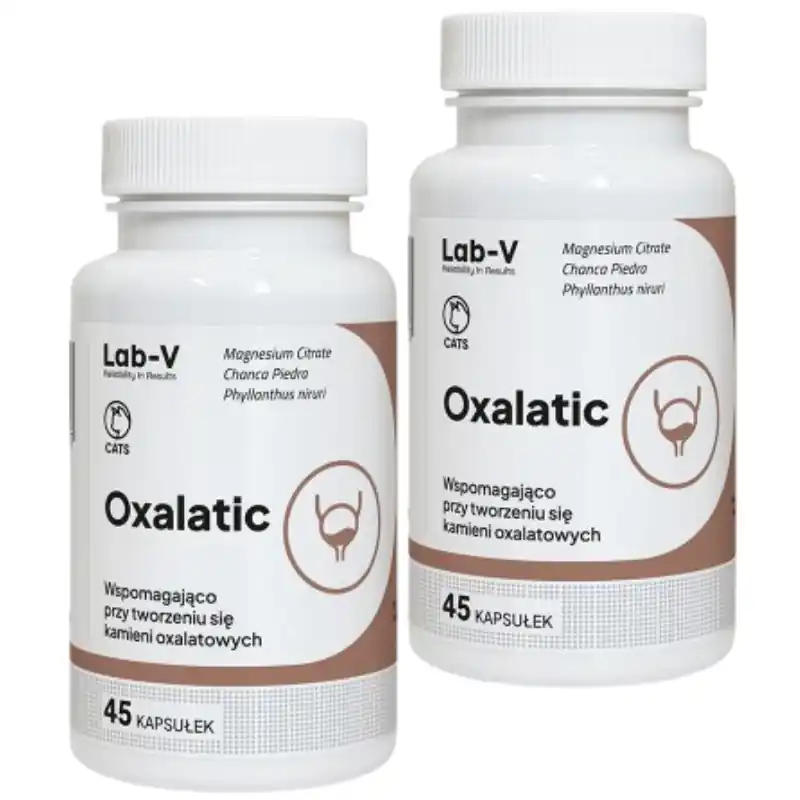 LAB-V Oxalatic - Macskák támogatása az oxalátkövek kialakulásában 2x45 kapszula Kedvezmény