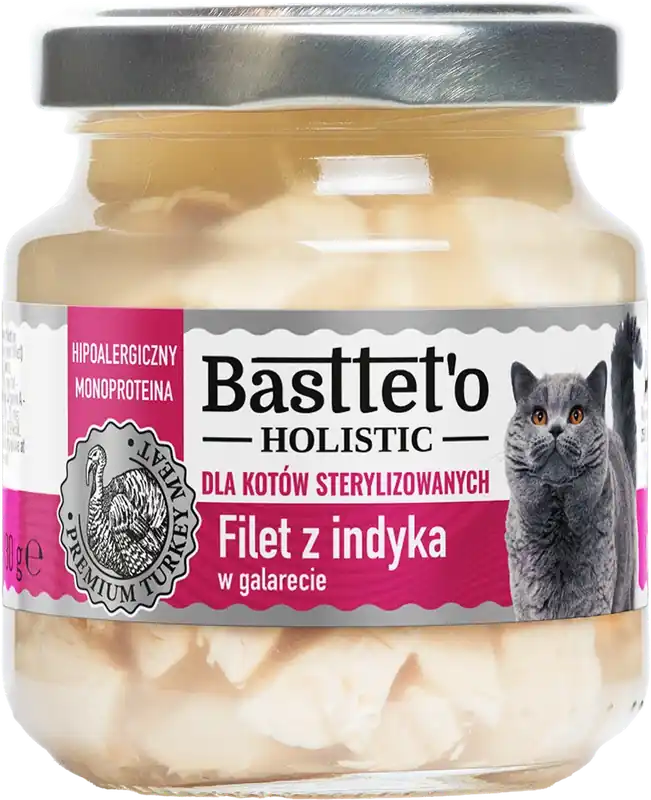 Basttet‘o Holistic pulyka filé galettában sterilizált macskáknak 130g Kiárusítás