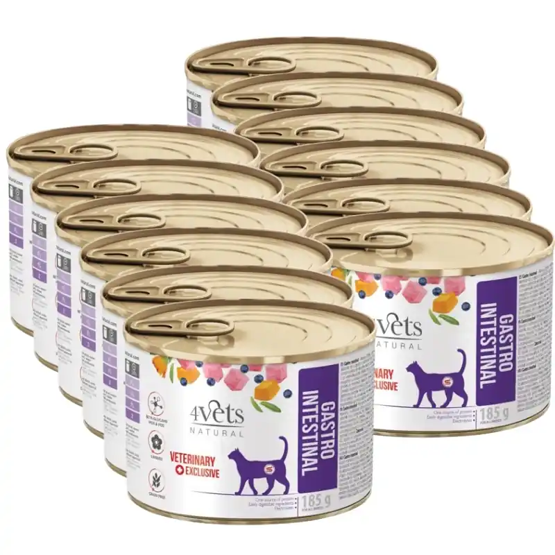 Szuper ajánlat 4Vets for cats Gastro Intestinal 12x185g