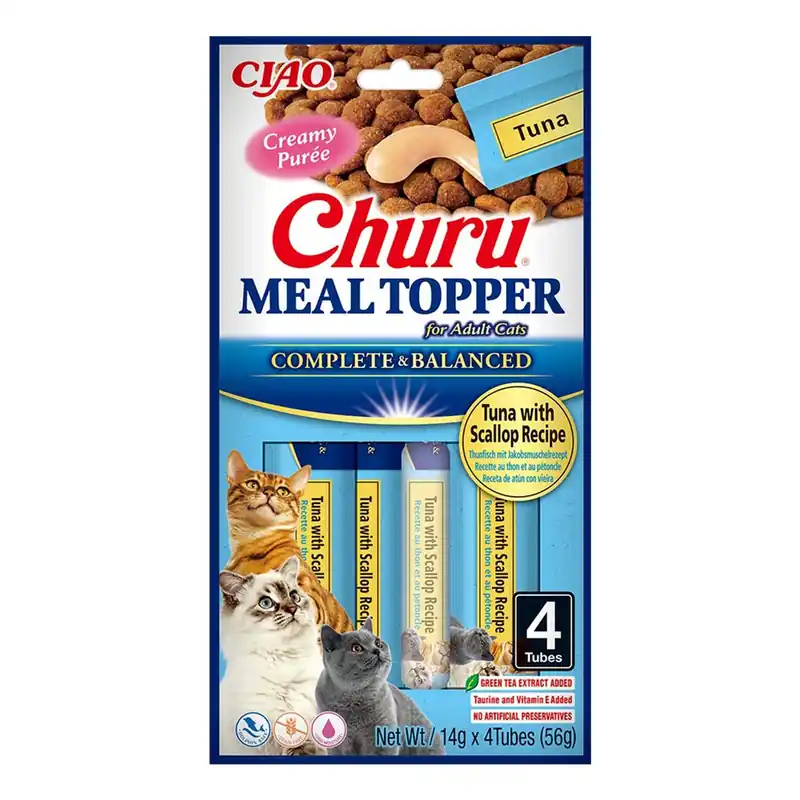 Legnépszerűbb INABA Cat Meal Topper tonhal fésűkagylóval recept 4x14 (56g)