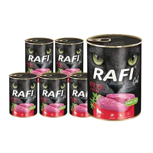 RAFI Cat Adult borjúhússal 12x400g Népszerű