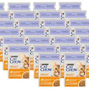 PURINA Cat Chow Felnőtt macskaeledel bárányhússal és zöldbabbal zselében 26x85g Szuper ajánlat