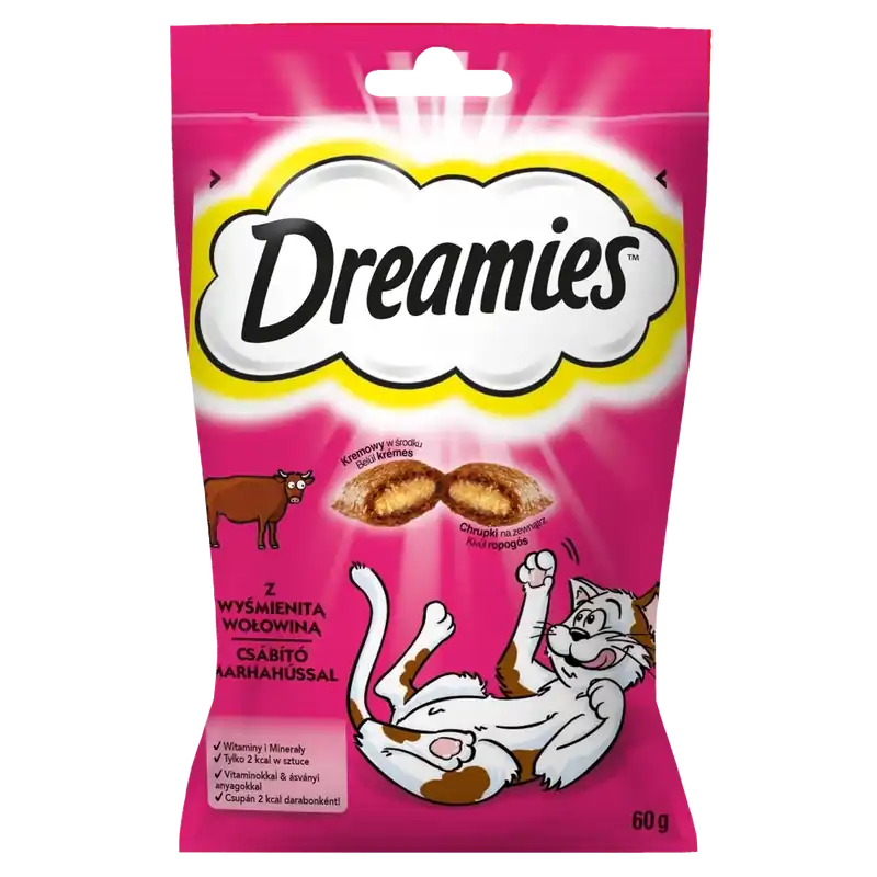 Olcsó DREAMIES macskaeledel marhahússal 60 g