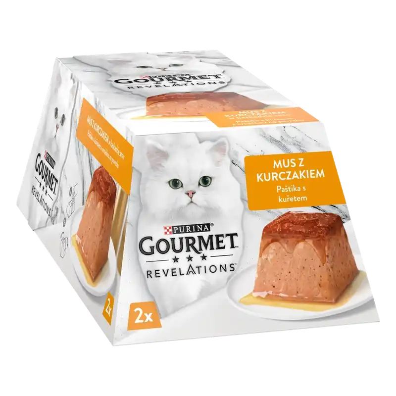 Vásárlói kedvenc GOURMET Revelations Mousse csirkehabbal kaszkádmártásban 2x57g
