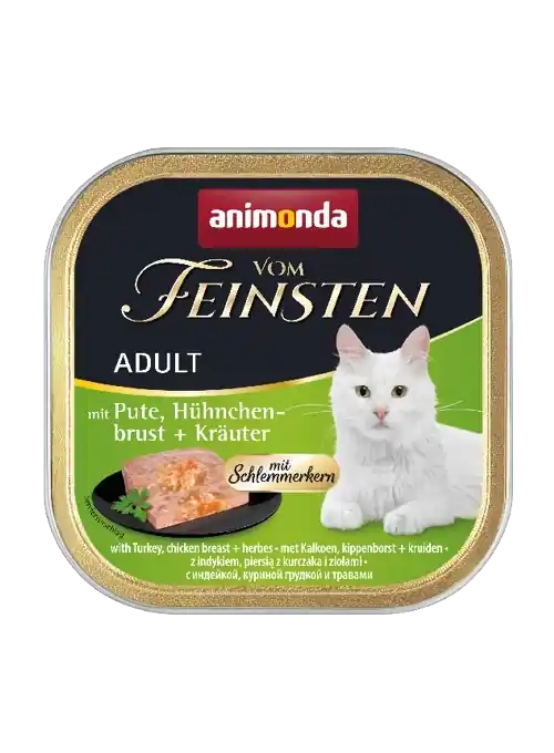 ANIMONDA Cat Vom Feinsten felnőtt macskáknak, töltelékkel pulyka, csirkemell és fűszernövények, 100 g Ajánlat