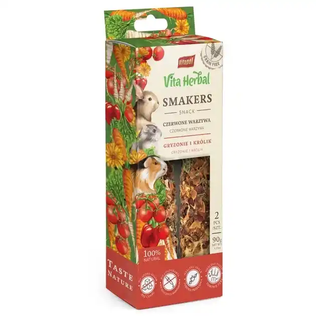 Árengedmény VITAPOL Vita Herbal Smakers – Vörös zöldségek jutalomfalat, 2 db